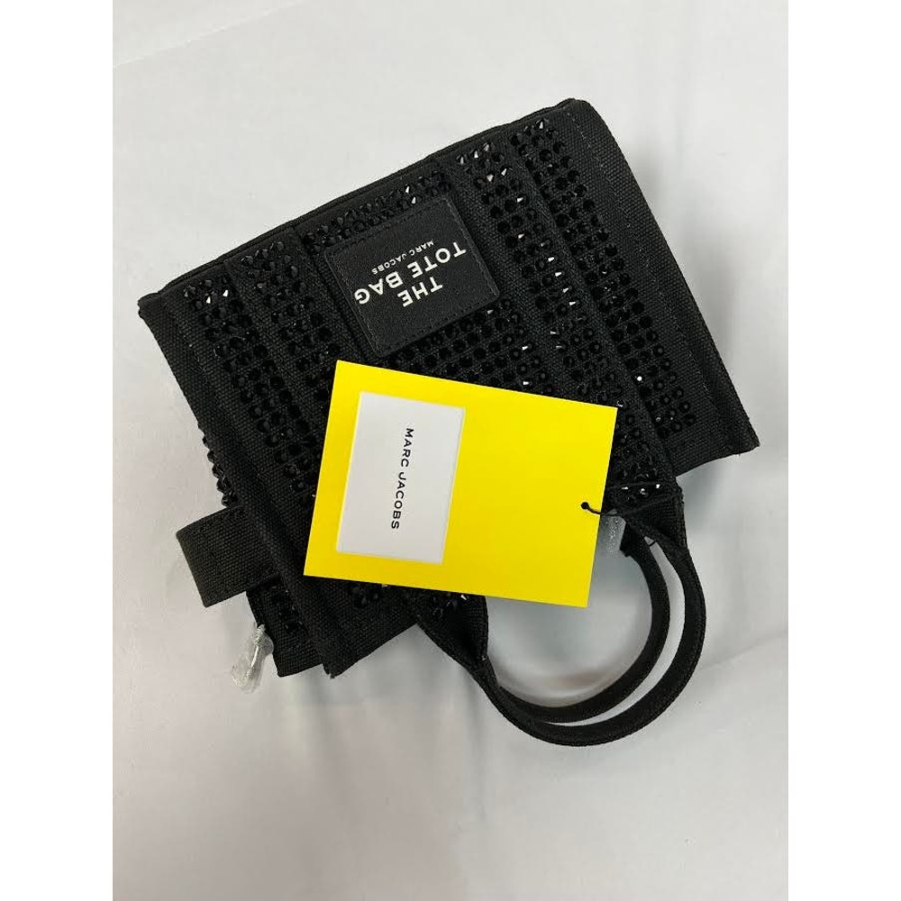 NWT! Marc Jacobs The MINI Crystal Canvas Tote bag BLACK - Picture 6 of 13